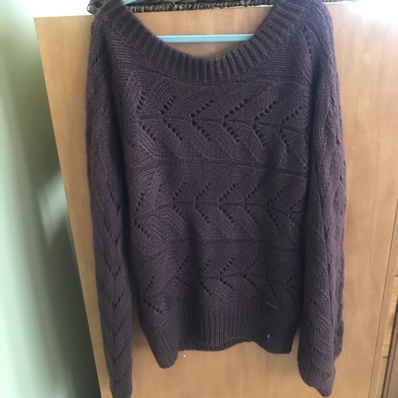 Abercrombie NWT Women Small Brown tie back sweater - Picture 2 of 10